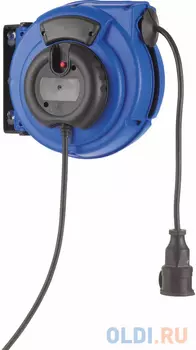HEDI Самосмат. удлинитель с креплением на стену IP24 15м H07RN-F3G1,5 синий KBZ15NT