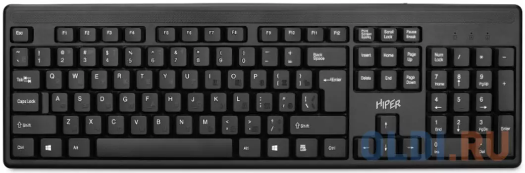 HIPER WIRED KEYBOARD OK-1100, USB, 104, 1.5m, black