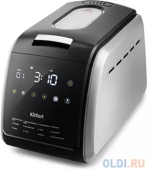 Хлебопечь KITFORT KT-305 серебристый чёрный