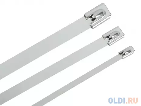 Хомут IEK UHS10-D046-250-100 250x4.6мм (упак:100шт) сталь 304 внешний (-80/+538) серебристый