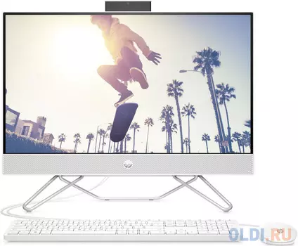 HP 24-cb0038ur AiO 23.8"(1920x1080)/Intel Celeron J4025(2Ghz)/8192Mb/256PCISSDGb/noDVD/Int:Intel Internal Graphics /Cam/WiFi/war 1y/Starry Whi