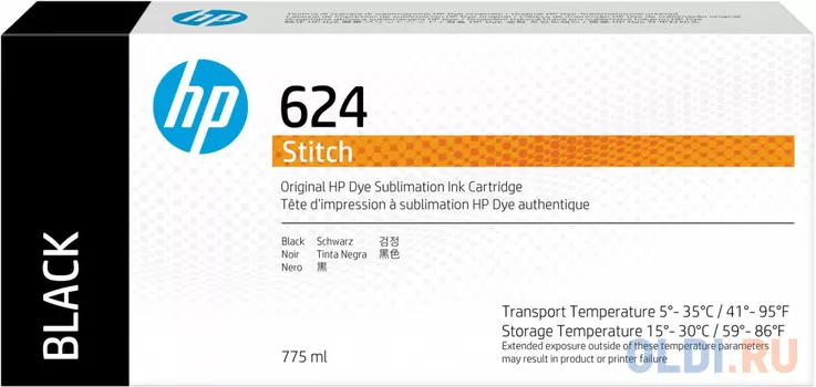 HP 624 775ml Black Stitch Ink Crtg
