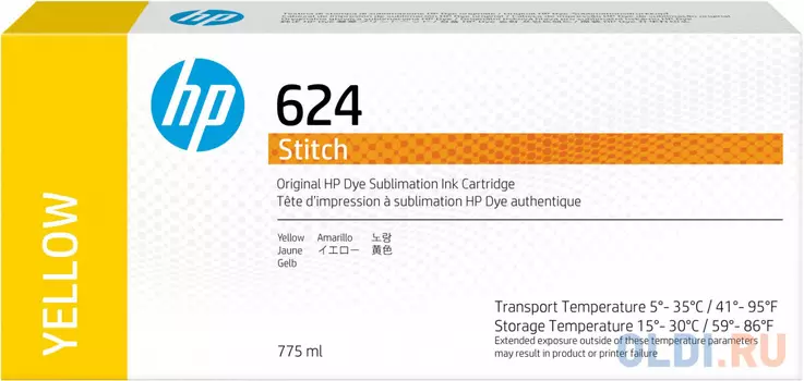 HP 624 775ml Yellow Stitch Ink Crtg