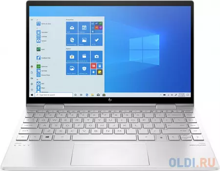 HP Envy 13x360 13-bd0015ur 13.3"(1920x1080 OLED)/Touch/Intel Core i7 1165G7(2.8Ghz)/16384Mb/512PCISSDGb/noDVD/Int:Intel Iris Xe /Cam/BT/WiFi/51WHr/war 1y/Natural silver/WinHome + Fingerprint reader