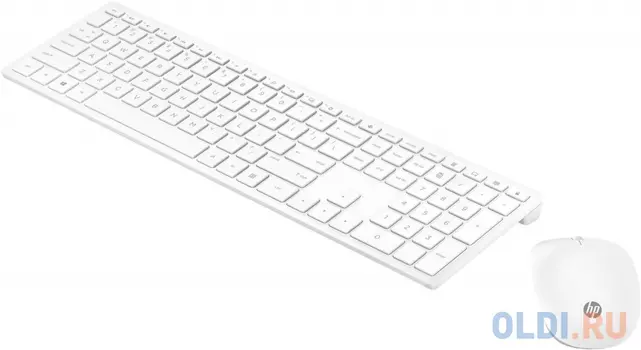 Клавиатура + мышь HP Pavilion 800 клав:белый мышь:белый USB беспроводная slim