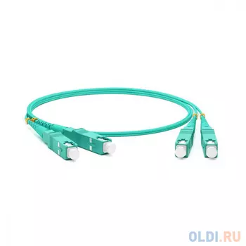 Hyperline FC-D2-503-SC/PR-SC/PR-H-2M-LSZH-AQ Патч-корд волоконно-оптический (шнур) MM 50/125(OM3), SC-SC, 2.0 мм, duplex, 10G/40G, LSZH, 2 м