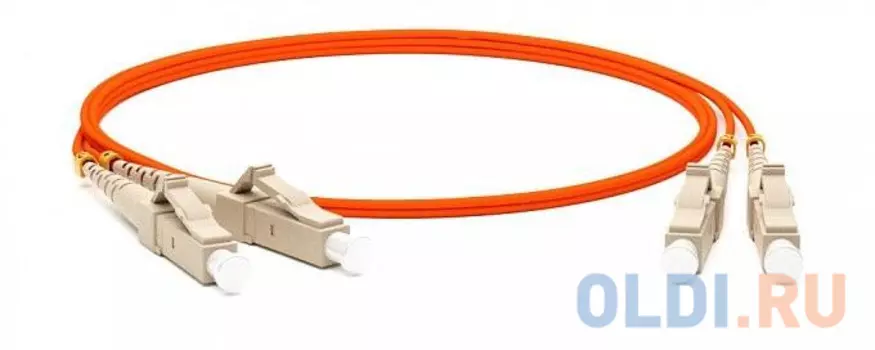 Hyperline FC-D2-50-LC/PR-LC/PR-H-10M-LSZH-OR Патч-корд волоконно-оптический (шнур) MM 50/125, LC-LC, 2.0 мм, duplex, LSZH, 10 м