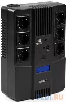 ИБП Бастион SKAT-UPS 800-AID-IN-1x9 220В 480Вт дисплей 1АКБ 9Ач внутр. меандр. (8935)