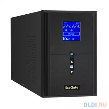 ИБП (инвертор, синус, для котла) ExeGate SineTower SZ-2000.LCD.AVR.3SH.1C13.USB <2000VA/1600W, чистая синусоида, LCD дисплей, AVR, 3*Schuko+1*C13,