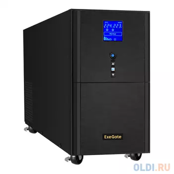 ИБП (инвертор, синус, для котла) ExeGate SineTower SN-5000.LCD.AVR.2SH.1C13.T.RJ.USB <5000VA/4000W, чистая синусоида, LCD дисплей, AVR, 2*Schuko+1*