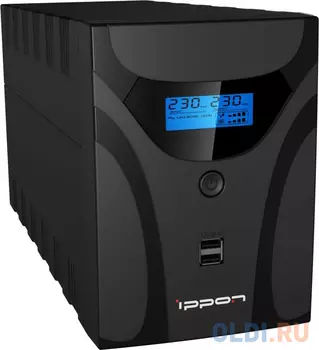 ИБП Ippon Smart Power Pro II Euro 2200 2200VA/1200W LCD,RS232,RJ-45,USB (4 EURO)