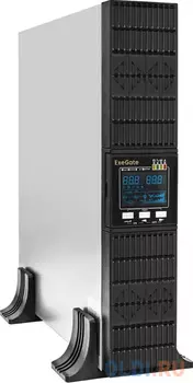 ИБП On-line ExeGate PowerExpert ULS-3000.LCD.AVR.6C13.USB.RS232.SNMP.BC.2U <3000VA/3000W, On-Line, PF=1, LCD, 6*C13, RS232, USB, SNMP-slot, встроен