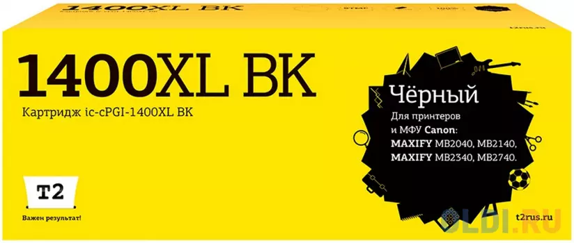 IC-CPGI-1400XL BK Картридж T2 для Canon MAXIFY MB2040/MB2140/MB2340/MB2740, черный