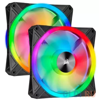 iCUE QL140 RGB [CO-9050100-WW] 140mm PWM Dual Fan Kit with Lighting Node CORE