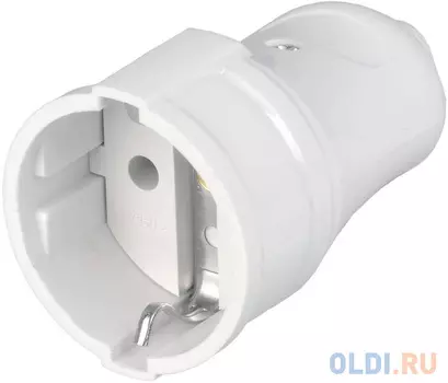 Iek ERP10-16-01-K01 РПп10-01-Ст Розетка разборная прямая с з/к 16А белая