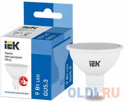 Iek LLE-MR16-9-230-65-GU5 Лампа LED MR16 софит 9Вт 230В 6500К GU5.3