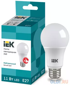 Iek LLF-A60-11-230-40-E27-FR Лампа LED A60 шар матов. 11Вт 230В 4000К E27 серия 360°