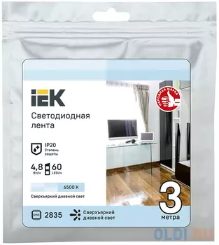 IEK LSR1-2-060-20-3-03 Лента LED 3м LSR-2835W60-4,8-IP20-12В