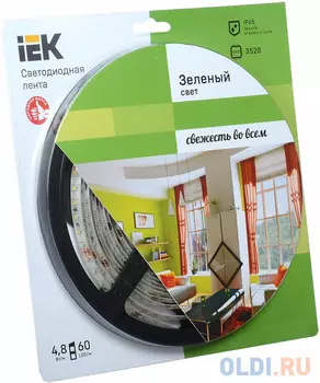 Iek LSR1-5-060-65-1-05 Лента LED 5м блистер LSR-3528G60-4.8-IP65-12V IEK-eco зеленый