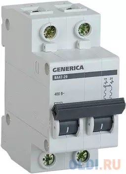 Iek MVA25-2-010-C Авт. выкл. ВА47-29 2Р 10А 4,5кА х-ка С GENERICA