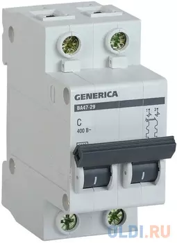 Iek MVA25-2-040-C Авт. выкл. ВА47-29 2Р 40А 4,5кА х-ка С GENERICA