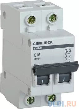 Iek MVA25-2-050-C Авт. выкл. ВА47-29 2Р 50А 4,5кА х-ка С GENERICA