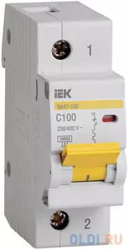 Iek MVA40-1-100-C Авт.выкл. ВА 47-100 1Р100А 10 кА х-ка С ИЭК