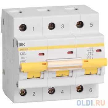 Iek MVA40-3-080-C Авт.выкл. ВА 47-100 3Р 80А 10 кА х-ка С ИЭК