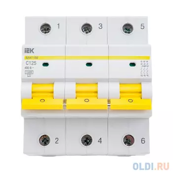 Iek MVA50-3-125-C Авт. выкл. ВА47-150 3Р 125А 15кА х-ка C