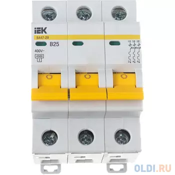 IEK Выключатель авт. мод. 3п B 25А ВА 47-29 4.5кА ИЭК MVA20-3-025-B