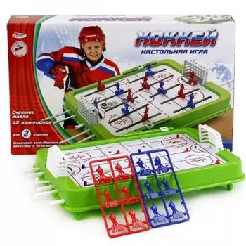 ИГРА НАСТОЛЬНАЯ "ИГРАЕМ ВМЕСТЕ" ХОККЕЙ В РУСС. КОР. в кор.2*18шт