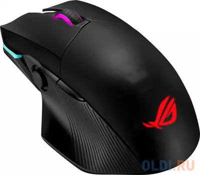 Игровая беспроводная мышь ASUS ROG Chakram (2.4GHz/Bluetooth, Qi, RGB LED, 6 кнопок, Omron, 16000 dpi, black, USB, 90MP01K0-BMUA00)