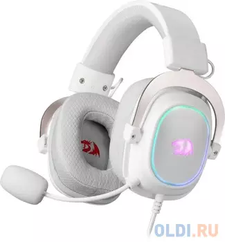 Игровая гарнитура REDRAGON ZEUS X белая (USB, 53 мм, 7.1, RGB подсветка)
