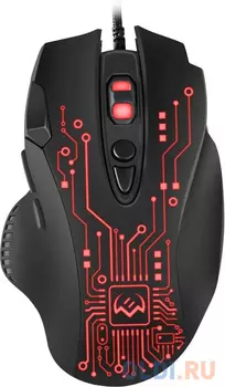 Игровая мышь SVEN RX-G715 (7+1кл., бесш. кл., 1200-3200 DPI, SoftTouch, подсветка, игров. упак)