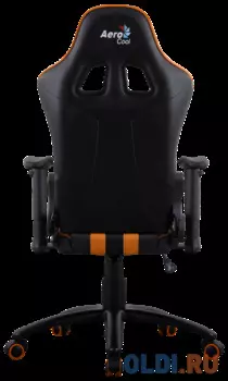 Игровое кресло Aerocool AC120 AIR-BO , черно-оранжевое, с перфорацией, до 150 кг, размер, см (ШхГхВ) : 70х55х124/132.