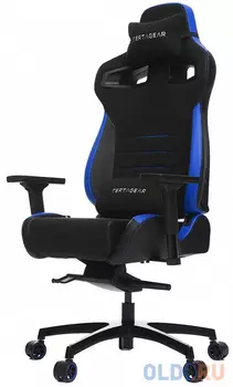 Игровое кресло Vertagear PL4500 чёрно-синее (Coffee Fiber, LED, регулируемый угол наклона, механизм качания)