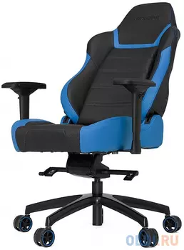 Игровое кресло Vertagear PL6000 чёрно-синее (ПВХ-кожа, регулируемый угол наклона, механизм качания)