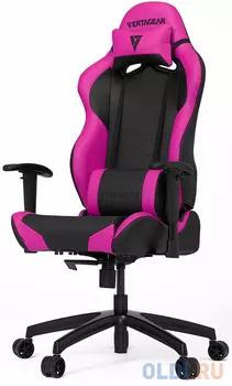 Игровое кресло Vertagear SL2000 чёрно-розовое (ПВХ-кожа, регулируемый угол наклона, механизм качания)