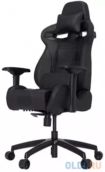 Игровое кресло Vertagear SL4000 чёрное (ПВХ-кожа, регулируемый угол наклона, механизм качания)
