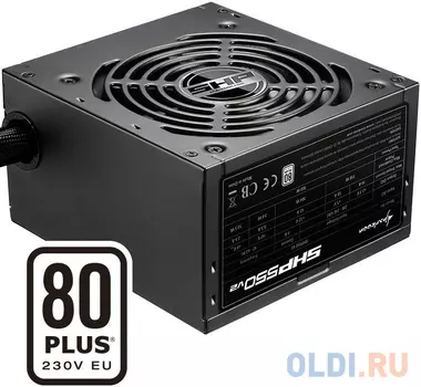 Игровой Блок питания Sharkoon SHP550 V2 чёрный (550 Вт, 80 Plus Bronze, White 230V EU, 120 мм вентилятор)