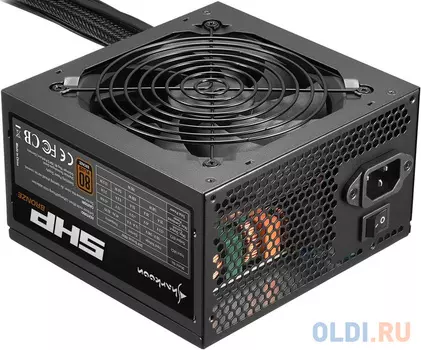 Игровой Блок питания Sharkoon SHP Bronze 700W чёрный (700 Вт, 80 Plus Bronze, 120 мм вентилятор)