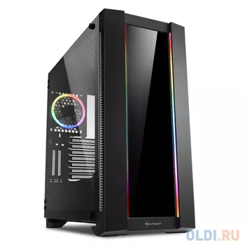 Игровой корпус Sharkoon Elite Shark CA200G RGB led чёрный (E-ATX, Закаленное стекло, fan 1x120 мм, 2 x USB 3.0,2 x USB 2.0, audio)