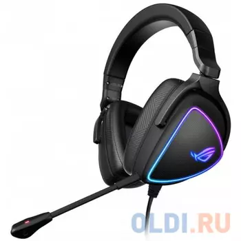 Игровые наушники ASUS ROG Delta S черные (7.1, USB Type-C + A, RGB подсветка, 50 мм, ESS 9281 Pro, микрофон, 90YH02K0-B2UA00)