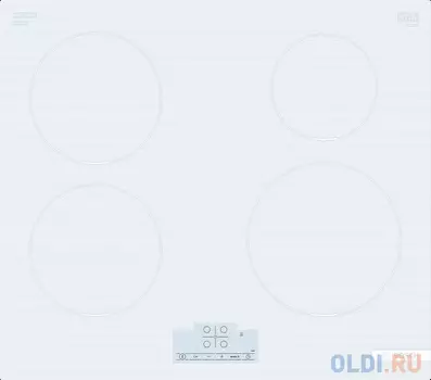 Индукционная, !! 60 см, индукция,сенсорное управление, белый