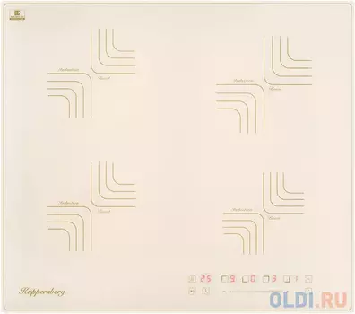 Индукционная варочная поверхность стеклокерамическая,ширина 59 см, 4 варочных зон,Таймер, Режим Booster, цвет бежевый