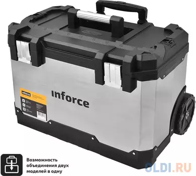 Inforce Металло-пластиковый ящик для инструментов 24" на колесах 06-20-09