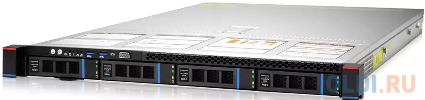 Intel dual socket 32 DIMM, 1U 4-bay - w/2* 550W CRPS modules + 10GbE dual SFP+ ports (Intel 82599ES)