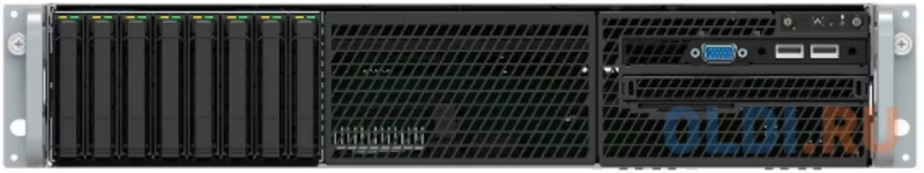 Intel® Server System R2208WF0ZSR 2U, 2 x Socket 3647, Xeon SP CLX, Intel C624, 24xDDR4 ECC REG DIMMs 2133/2400/2666/2933 MHz, DCPMM Support, No onboard LAN, 8xHS HDD 2,5" SATA/SAS/NVMe, 6xPCI-E x8+IOM Conn+RM Conn, OCP support, 1x1300 Wt (1+0), no rails, no RMM