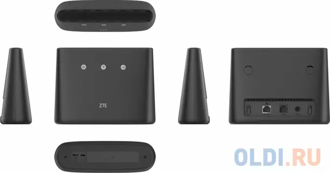 Интернет-центр ZTE MF293N 10/100/1000BASE-TX/3G/4G cat.4 черный