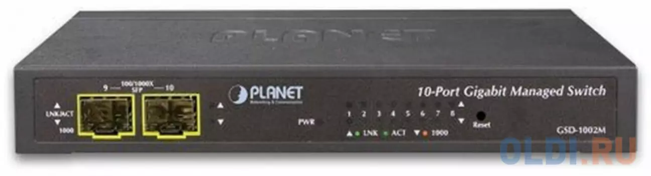IPv4/IPv6 Managed 8-Port 10/100/1000Mbps + 2-Port 100/1000X SFP Gigabit Desktop Ethernet Switch (POE PD, External PWR)